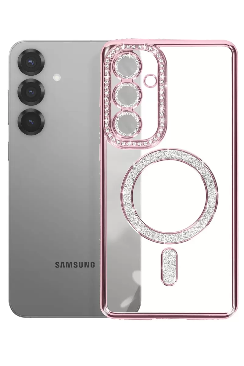 Newface Samsung Galaxy A37 5G Joke Simli Magneticsafe Kılıf - Pembe