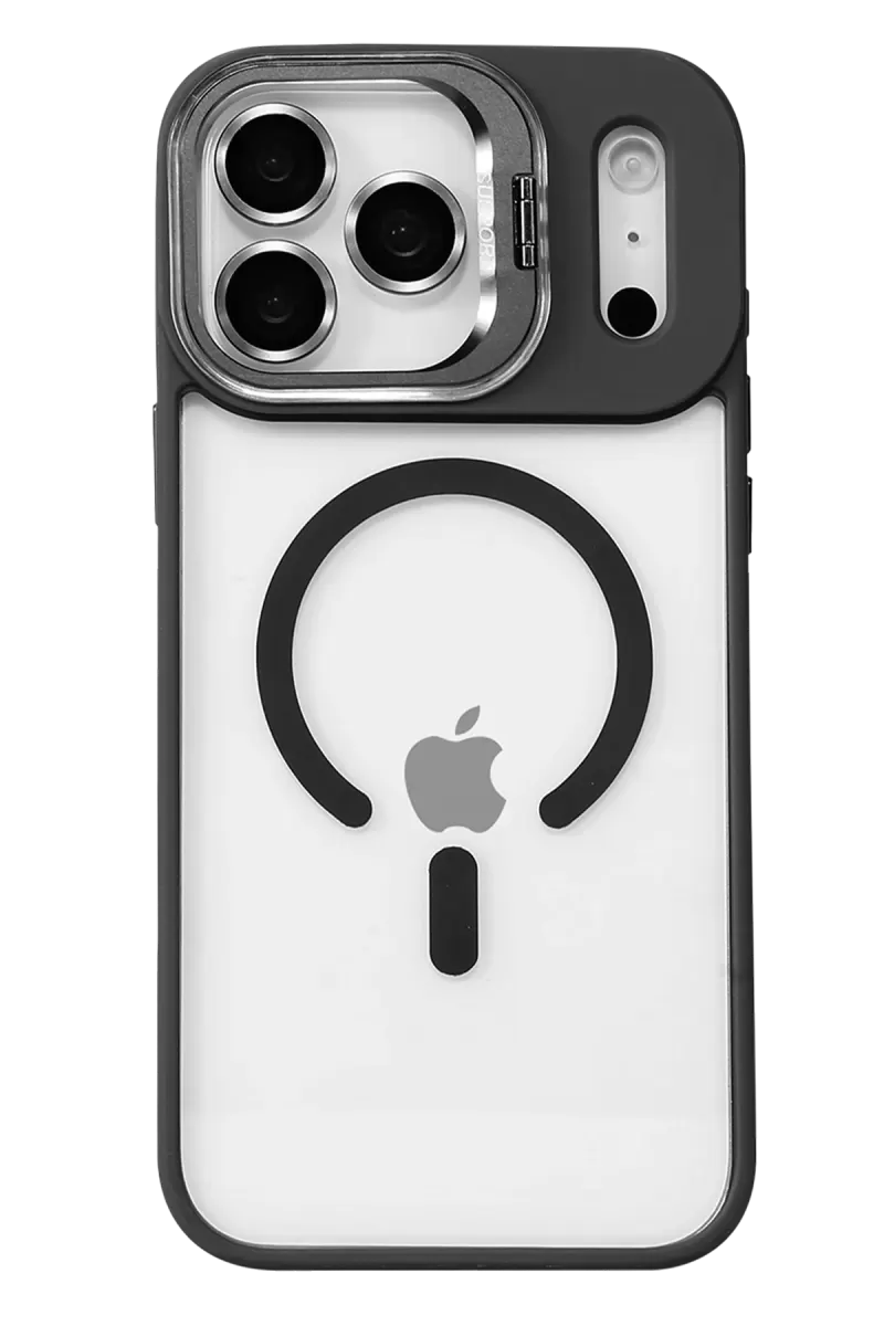 Joko Apple iPhone 17 Pro Remim Lensli Magsafe Standlı Kapak - Siyah