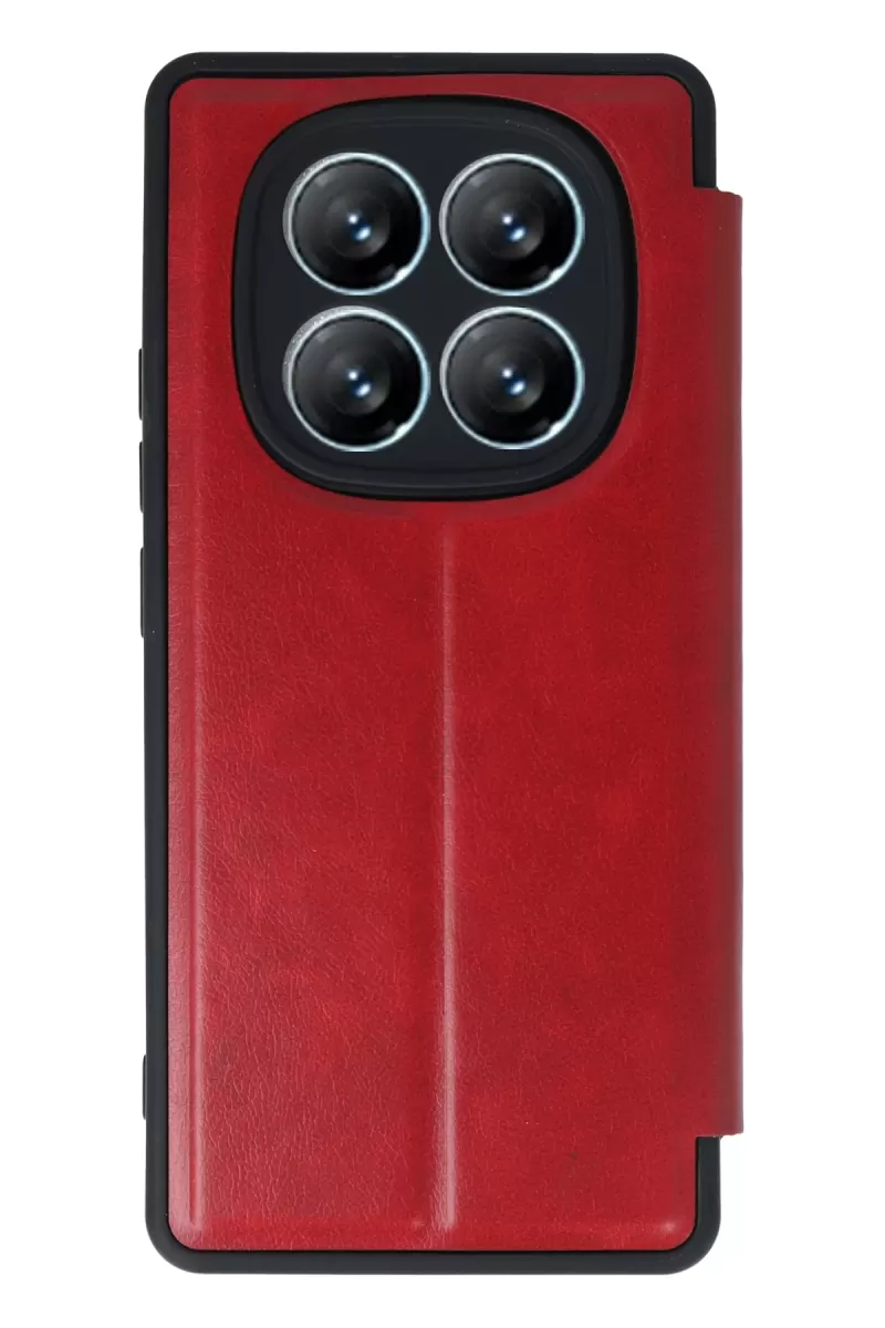 Newface Xiaomi Redmi Note 14 Pro 4G Kılıf Flip Cover - Kırmızı