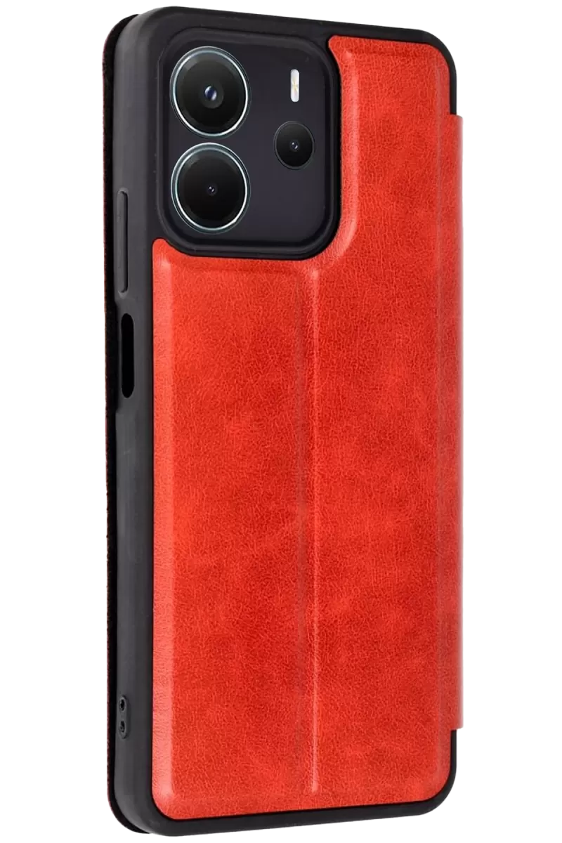 Newface Xiaomi Redmi Note 14 4G Kılıf Flip Cover - Kırmızı