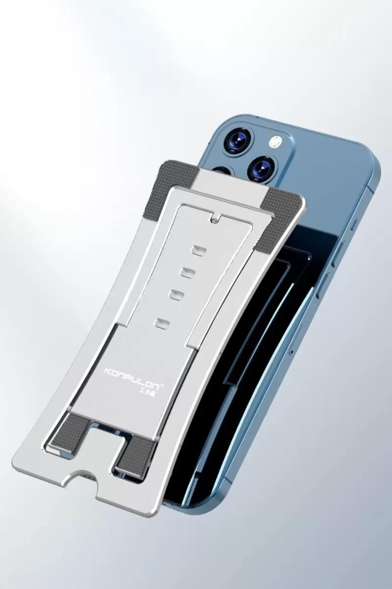 Konfulon CM23 Ayarlanabilir Katlanabilir Masaüstü Telefon Tutucu - Gümüş