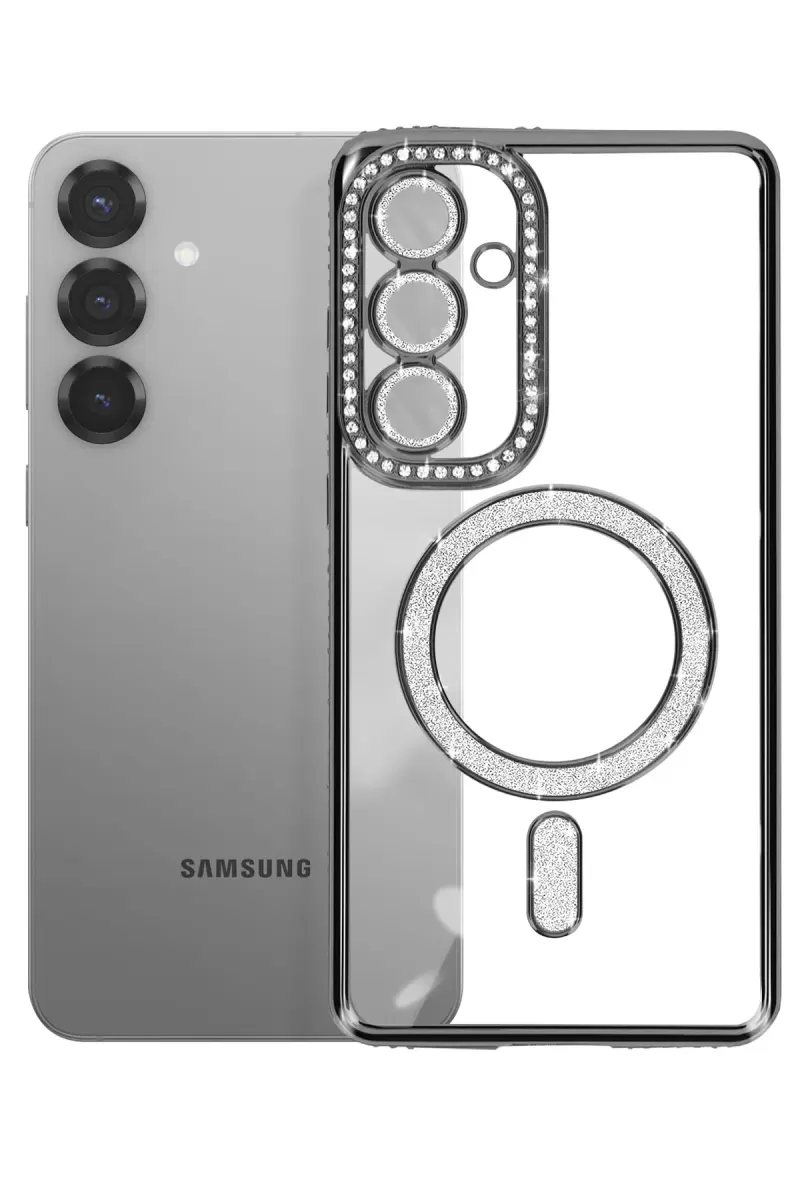 Newface Samsung Galaxy A57 5G Joke Simli Magneticsafe Kılıf - Siyah