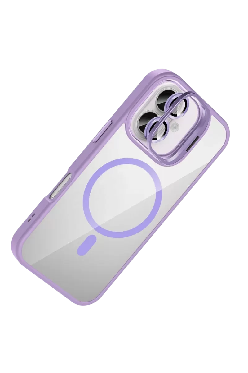 Joko Apple iPhone 16 Plus Remim Lensli Magsafe Standlı Kapak - Lila