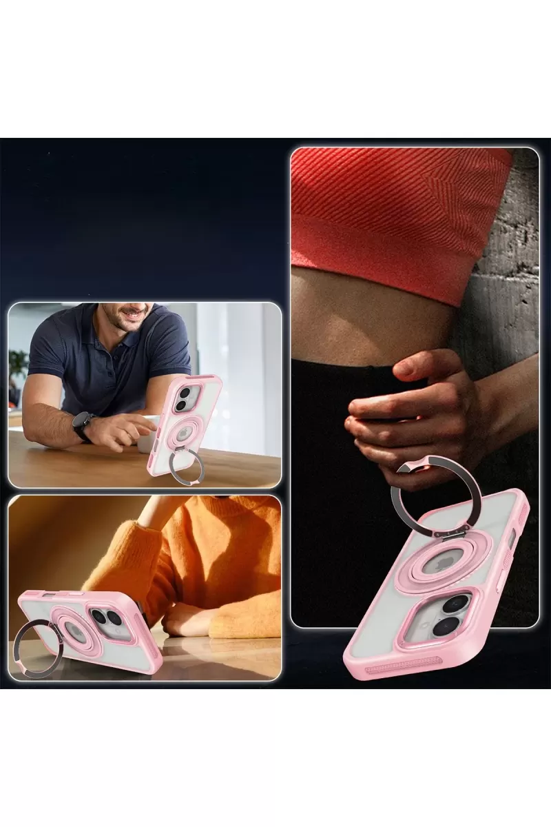 Joko Apple iPhone 16 Banza Magsafe Standlı Kapak - Turuncu