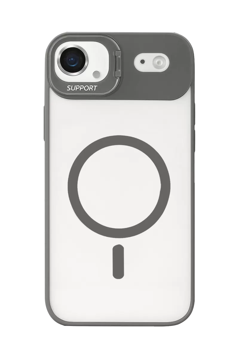 Joko Apple iPhone 17 Air Remim Lensli Magsafe Standlı Kapak - Titan Gri