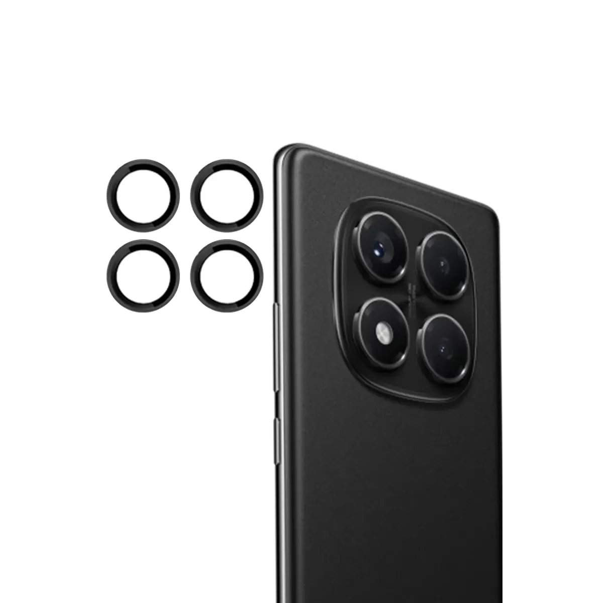 Joko Xiaomi Redmi Note 14 Pro 4G PVD Metal Kamera Lens - Siyah