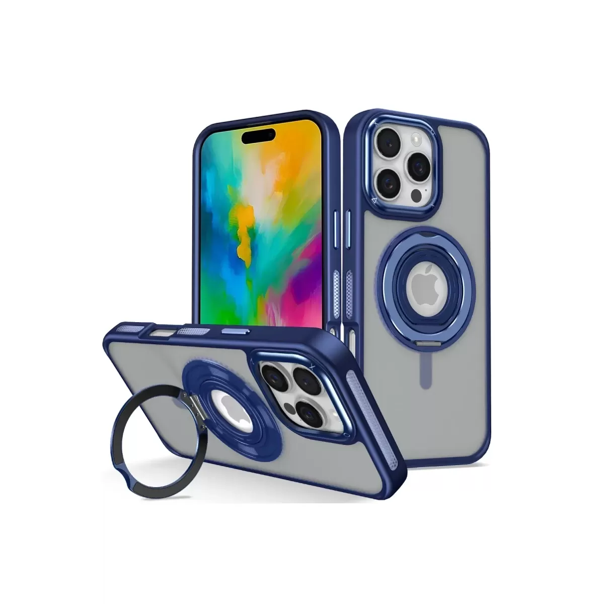 Joko Apple iPhone 16 Pro Banza Magsafe Standlı Kapak - Lacivert