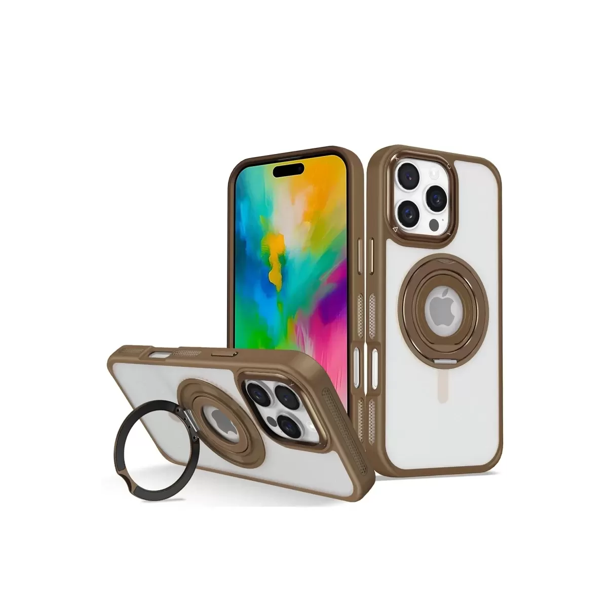 Joko Apple iPhone 16 Pro Max Banza Magsafe Standlı Kapak - Kahverengi