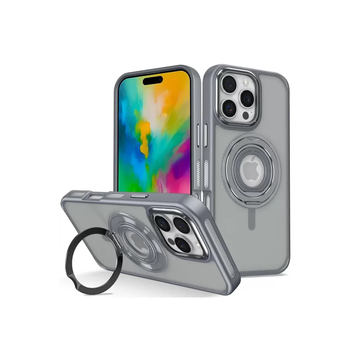 Joko Apple iPhone 16 Pro Max Banza Magsafe Standlı Kapak - Titan Gri