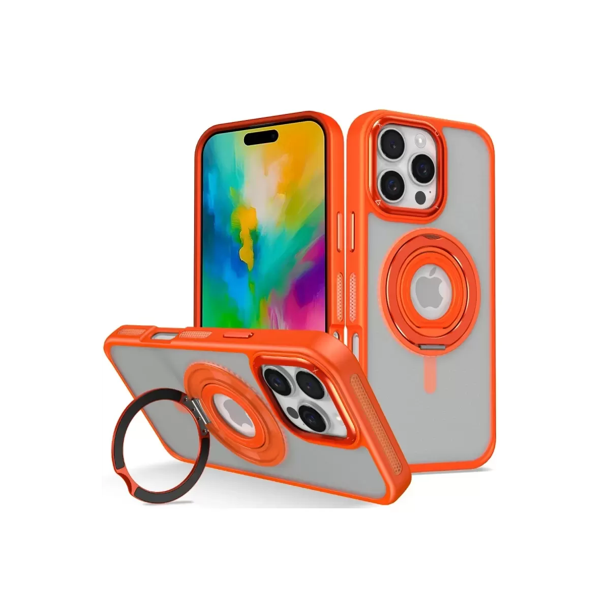 Joko Apple iPhone 16 Pro Max Banza Magsafe Standlı Kapak - Turuncu
