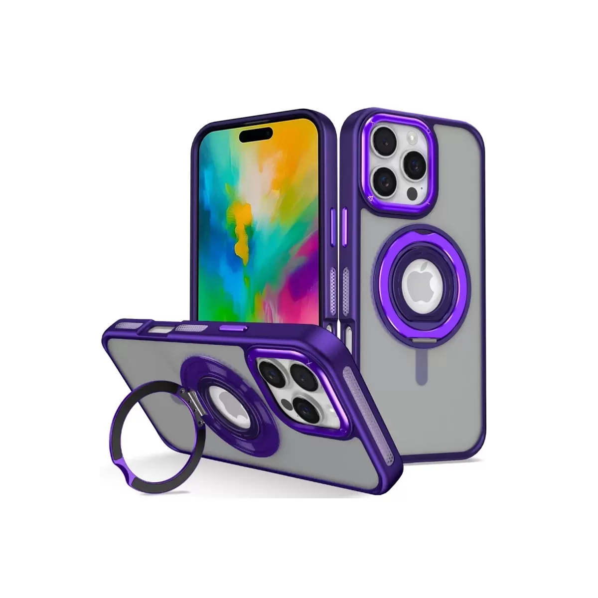 Joko Apple iPhone 16 Pro Max Banza Magsafe Standlı Kapak - Derin Mor