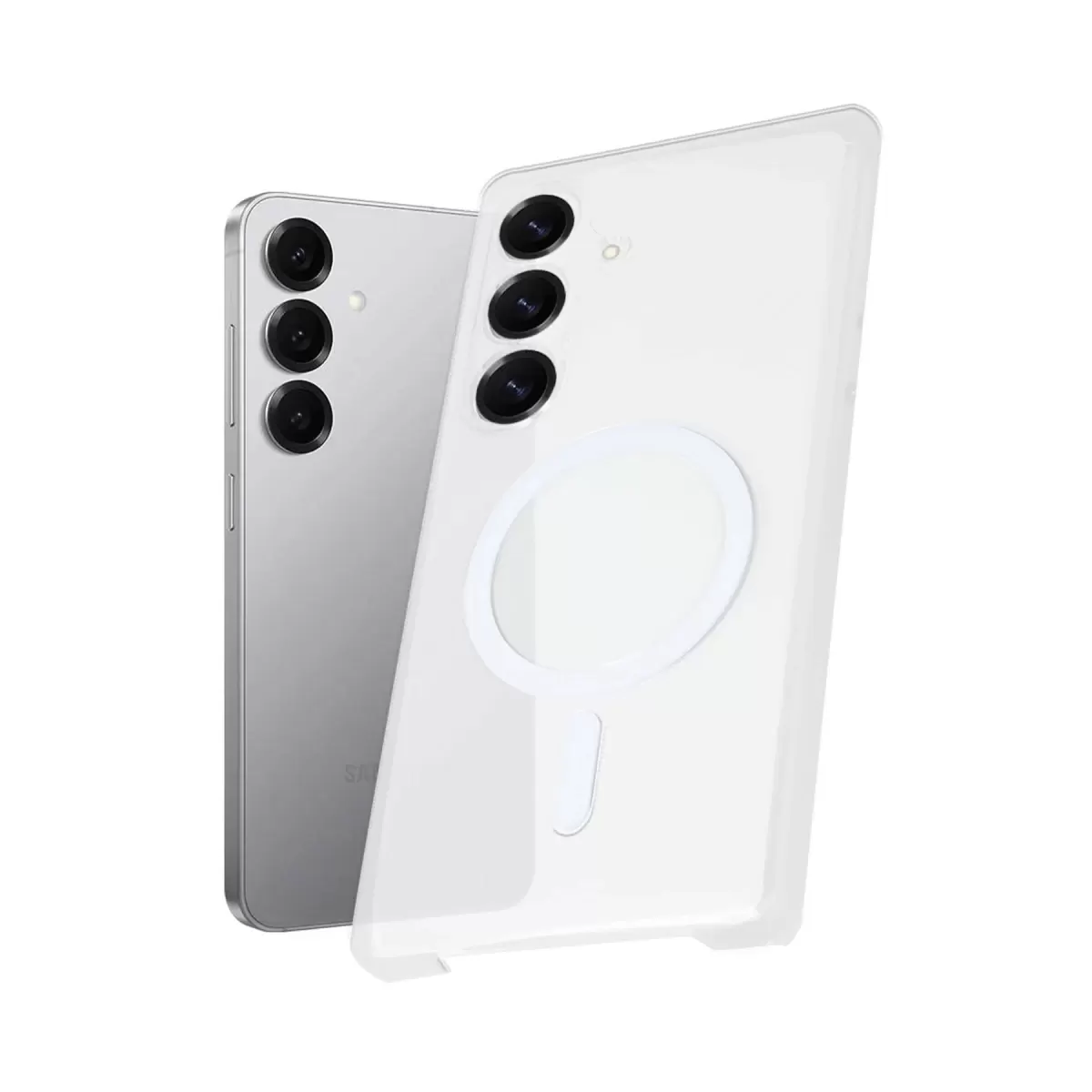 Newface Samsung Galaxy S25 Plus Kılıf PC Zara Magsafe Şeffaf Kılıf - Şeffaf