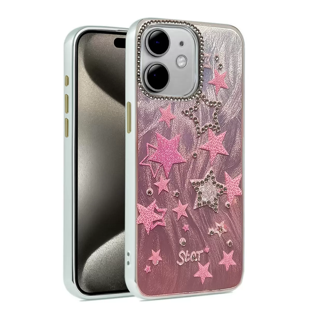 Newface Apple iPhone 11 Kılıf Blade Aynalı Desenli Kapak - Desen 7