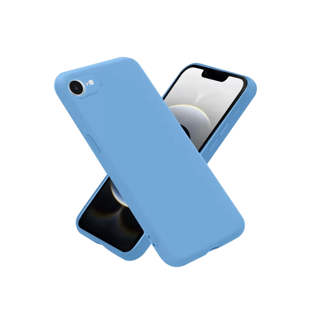 Newface Apple iPhone 16E Kılıf Nano içi Kadife Silikon - Mavi