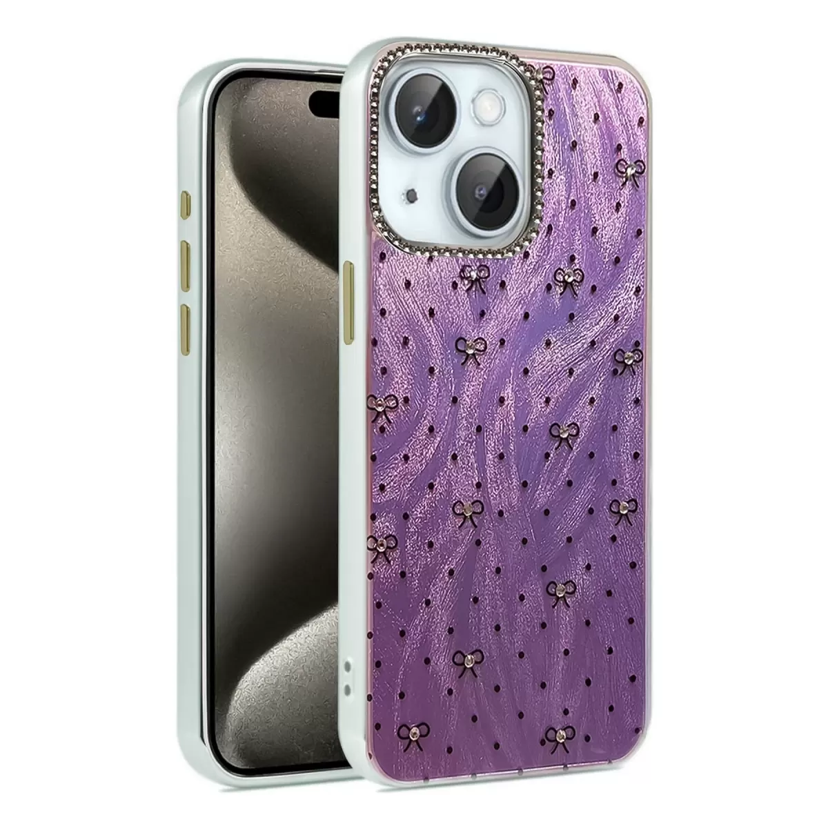 Newface Apple iPhone 14 Kılıf Blade Aynalı Desenli Kapak - Desen 2