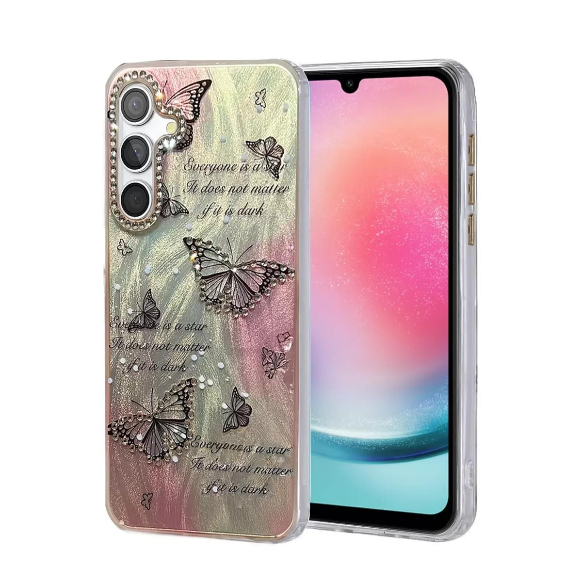 Newface Samsung Galaxy A24 4G Kılıf Blade Aynalı Desenli Kapak - Desen 6