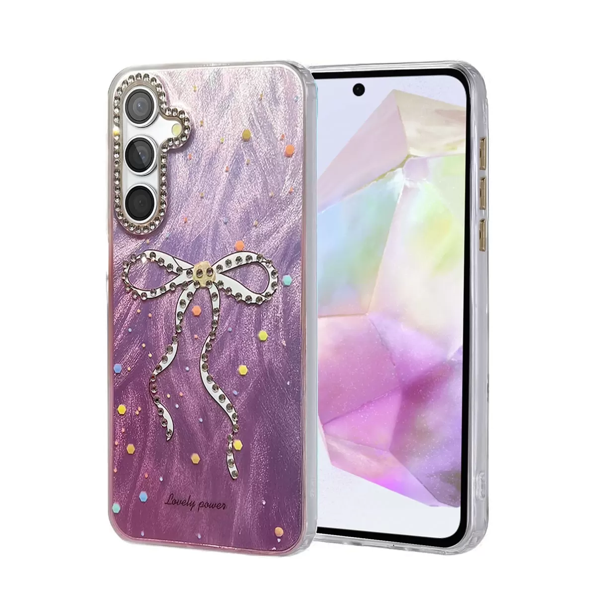 Newface Samsung Galaxy A35 5G Kılıf Blade Aynalı Desenli Kapak - Desen 1
