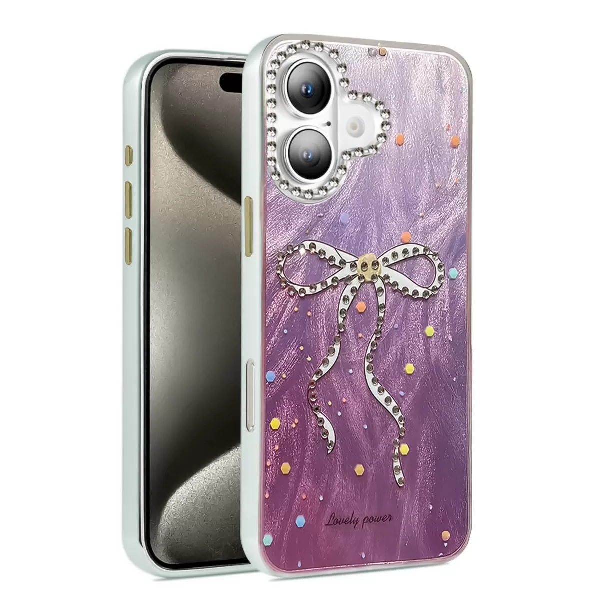 Newface Apple iPhone 16 Plus Kılıf Blade Aynalı Desenli Kapak - Desen 1