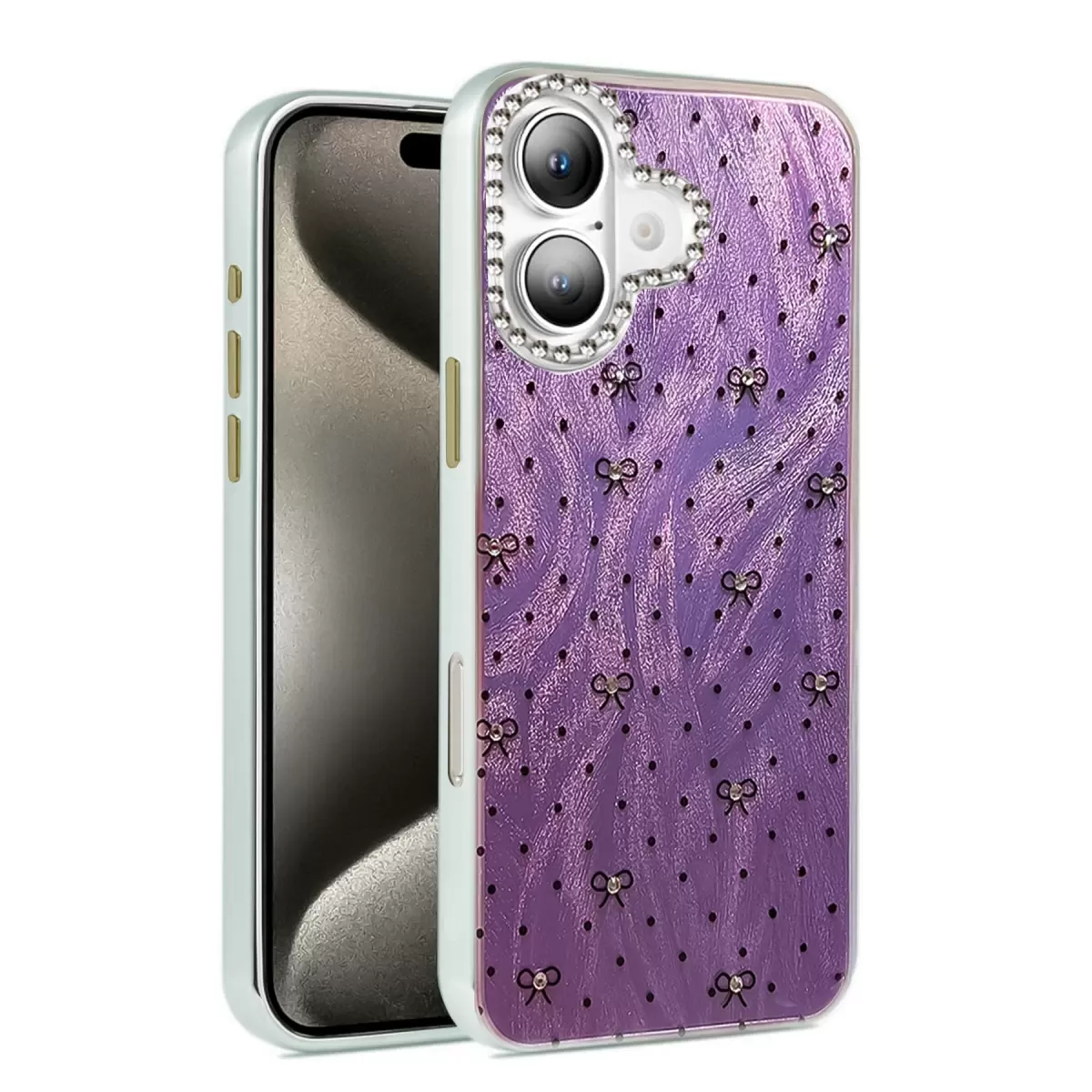 Newface Apple iPhone 16 Plus Kılıf Blade Aynalı Desenli Kapak - Desen 2