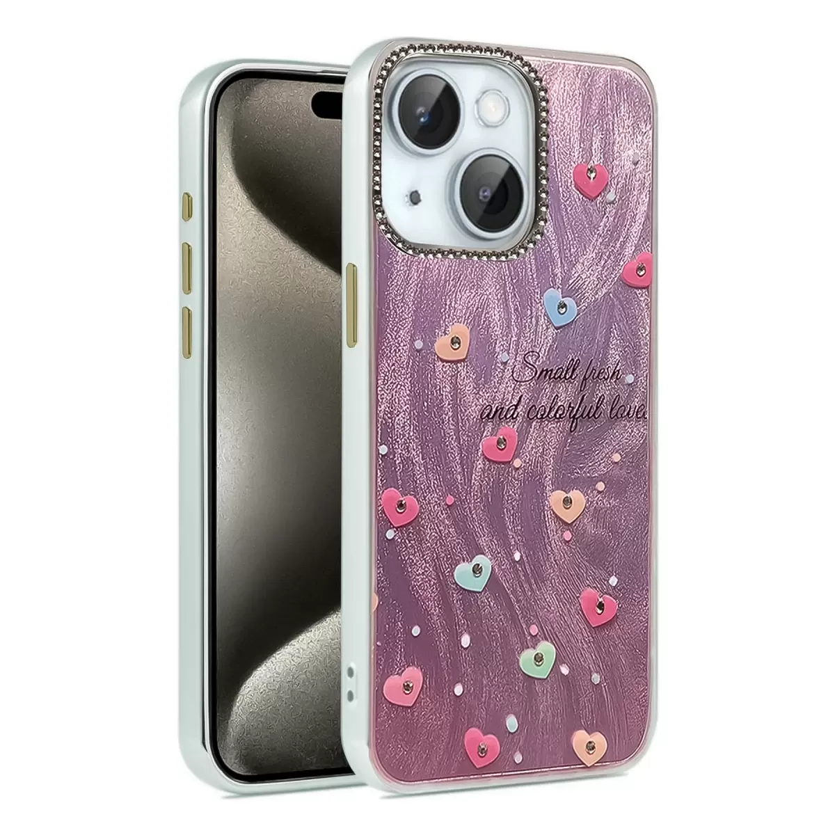 Newface Apple iPhone 14 Kılıf Blade Aynalı Desenli Kapak - Desen 8