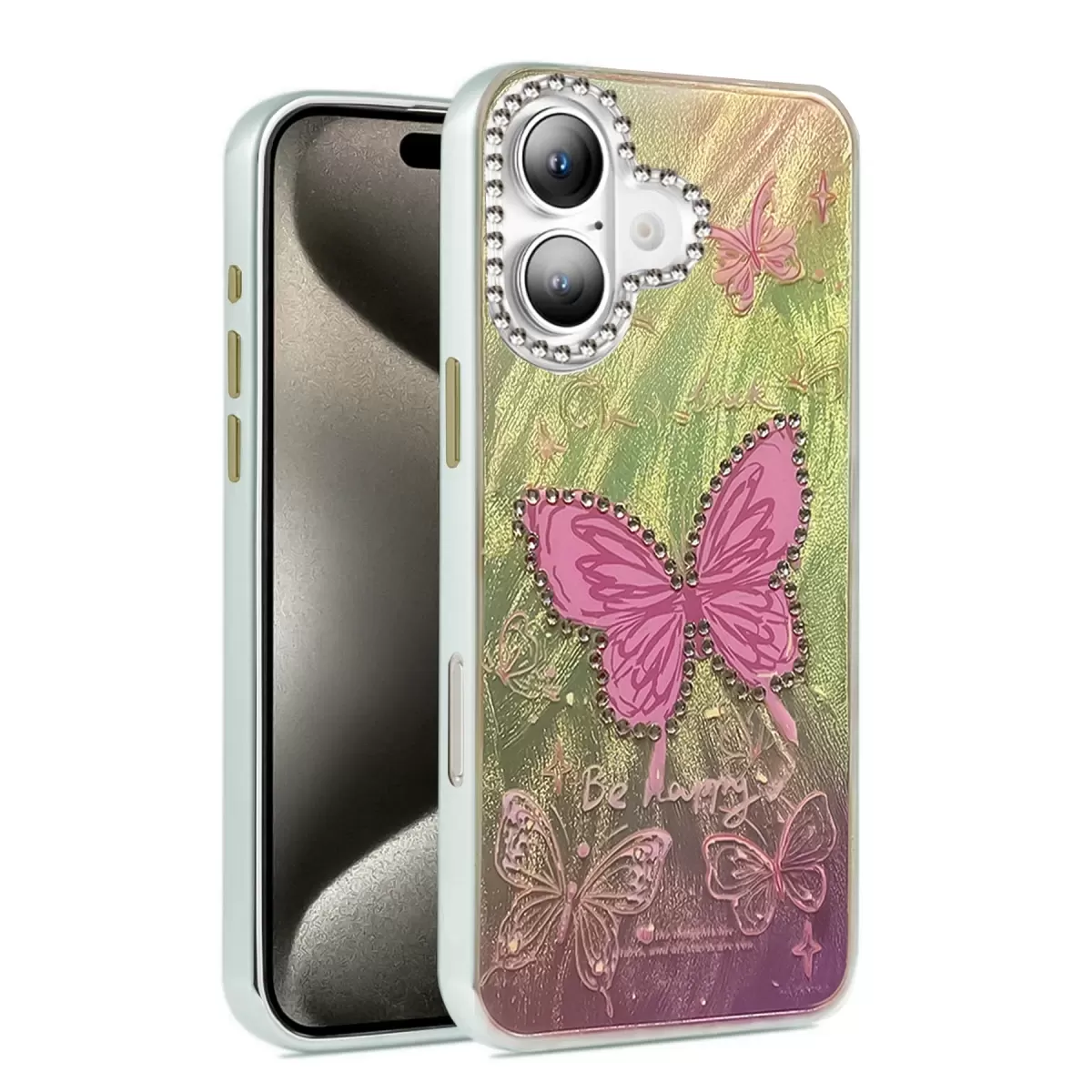 Newface Apple iPhone 16 Plus Kılıf Blade Aynalı Desenli Kapak - Desen 5