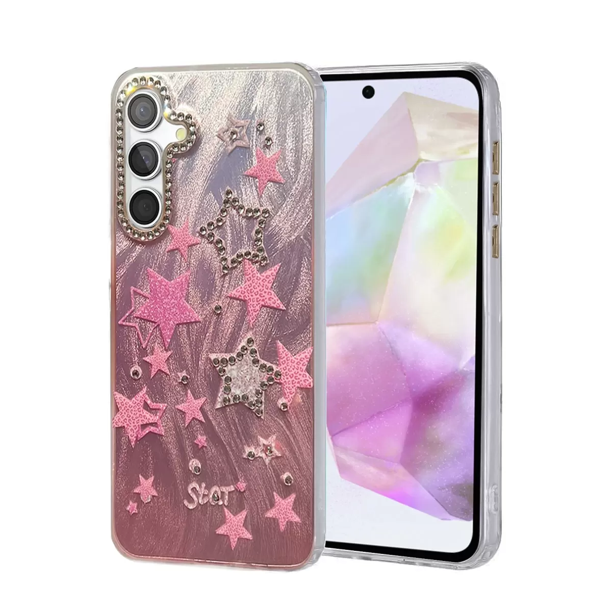 Newface Samsung Galaxy A35 5G Kılıf Blade Aynalı Desenli Kapak - Desen 7