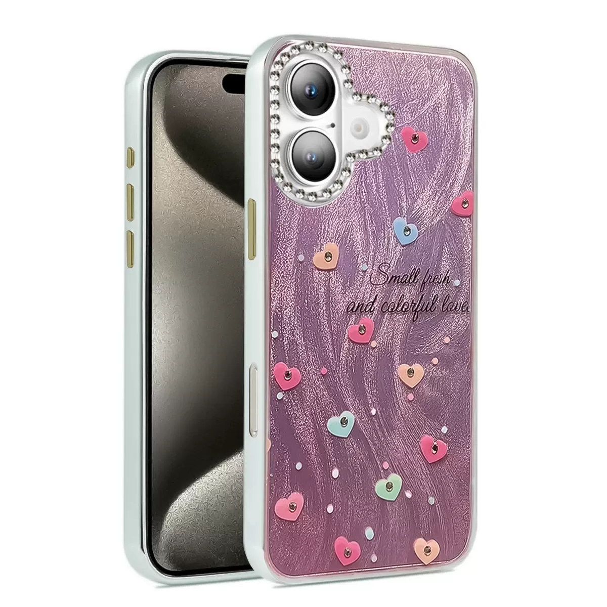 Newface Apple iPhone 16 Plus Kılıf Blade Aynalı Desenli Kapak - Desen 8