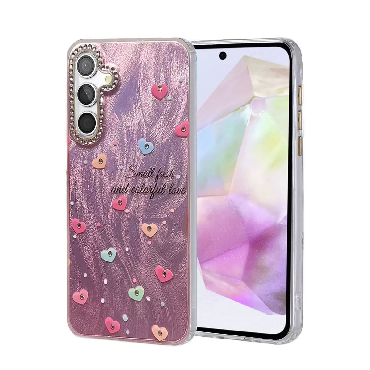 Newface Samsung Galaxy A35 5G Kılıf Blade Aynalı Desenli Kapak - Desen 8