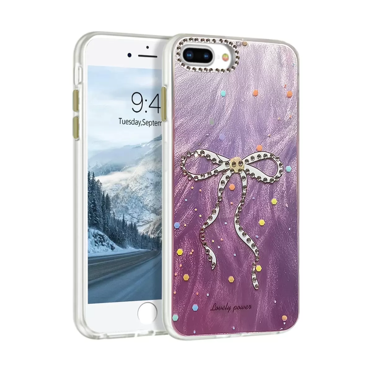 Newface Apple iPhone 7 Plus Kılıf Blade Aynalı Desenli Kapak - Desen 1