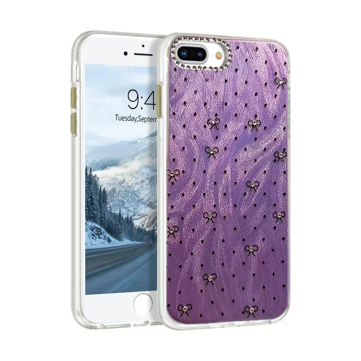 Newface Apple iPhone 7 Plus Kılıf Blade Aynalı Desenli Kapak - Desen 2