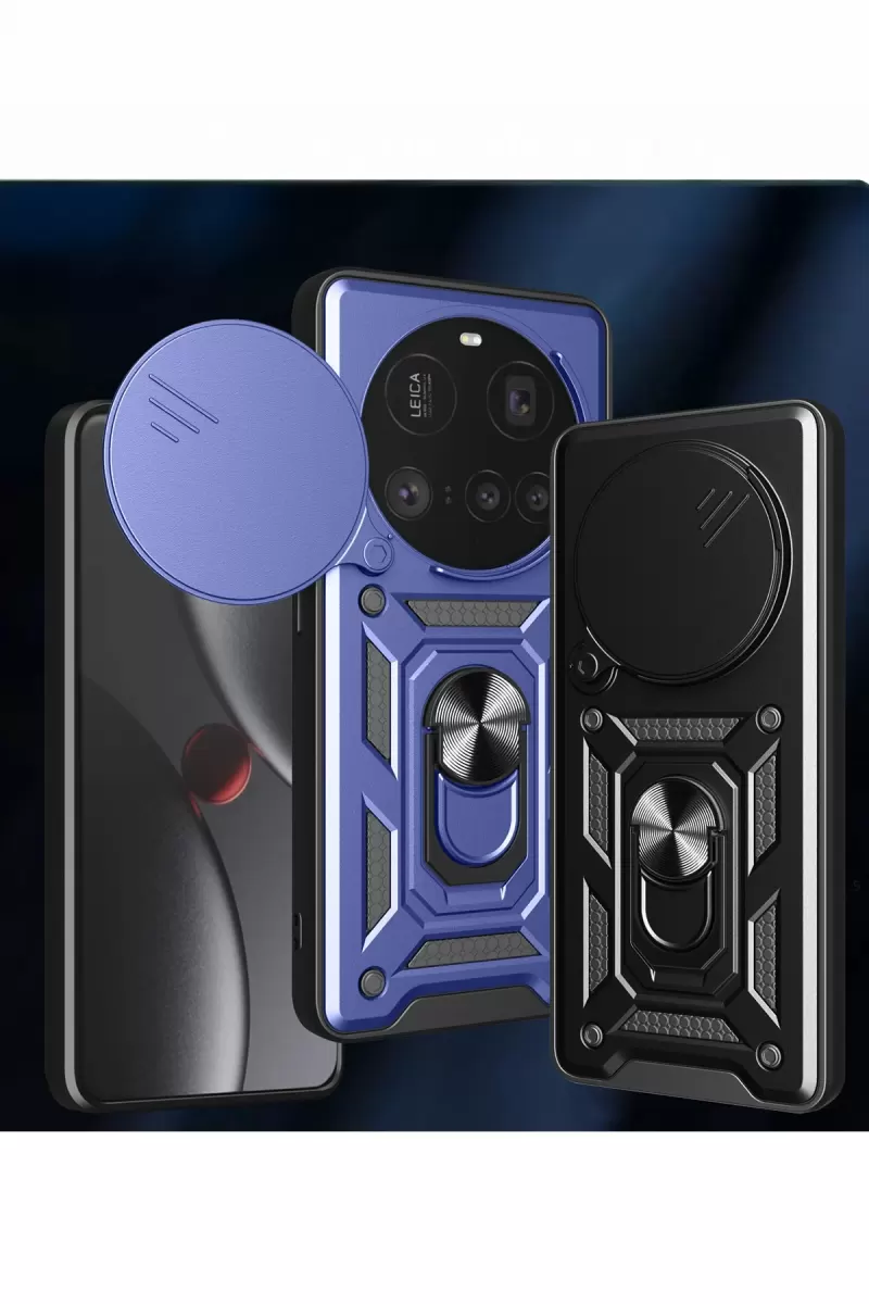 Newface Xiaomi Mi 15 Ultra Kılıf Pars Lens Yüzüklü Silikon - Lacivert