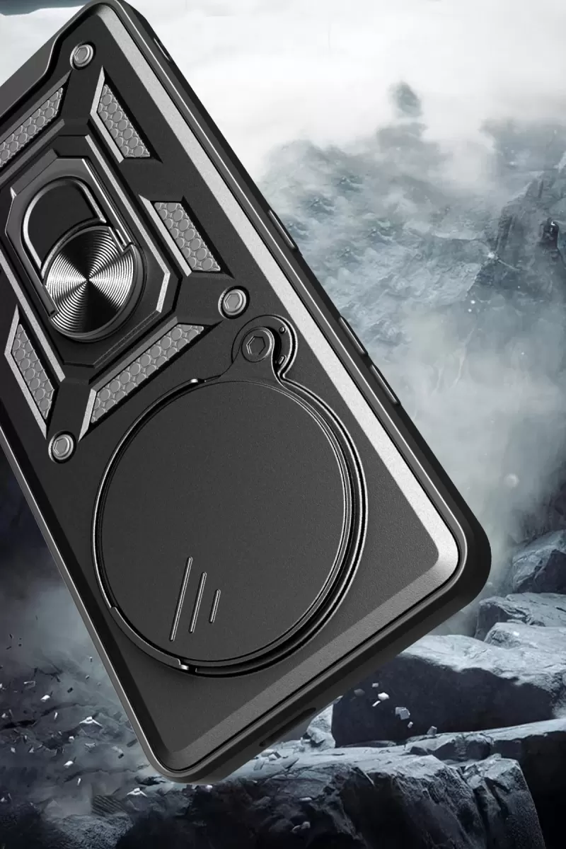Newface Xiaomi Mi 15 Ultra Kılıf Pars Lens Yüzüklü Silikon - Yeşil