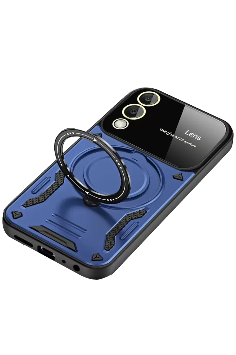 Newface Samsung Galaxy S25 Edge Kılıf Joy Lens Standlı Kapak - Lacivert