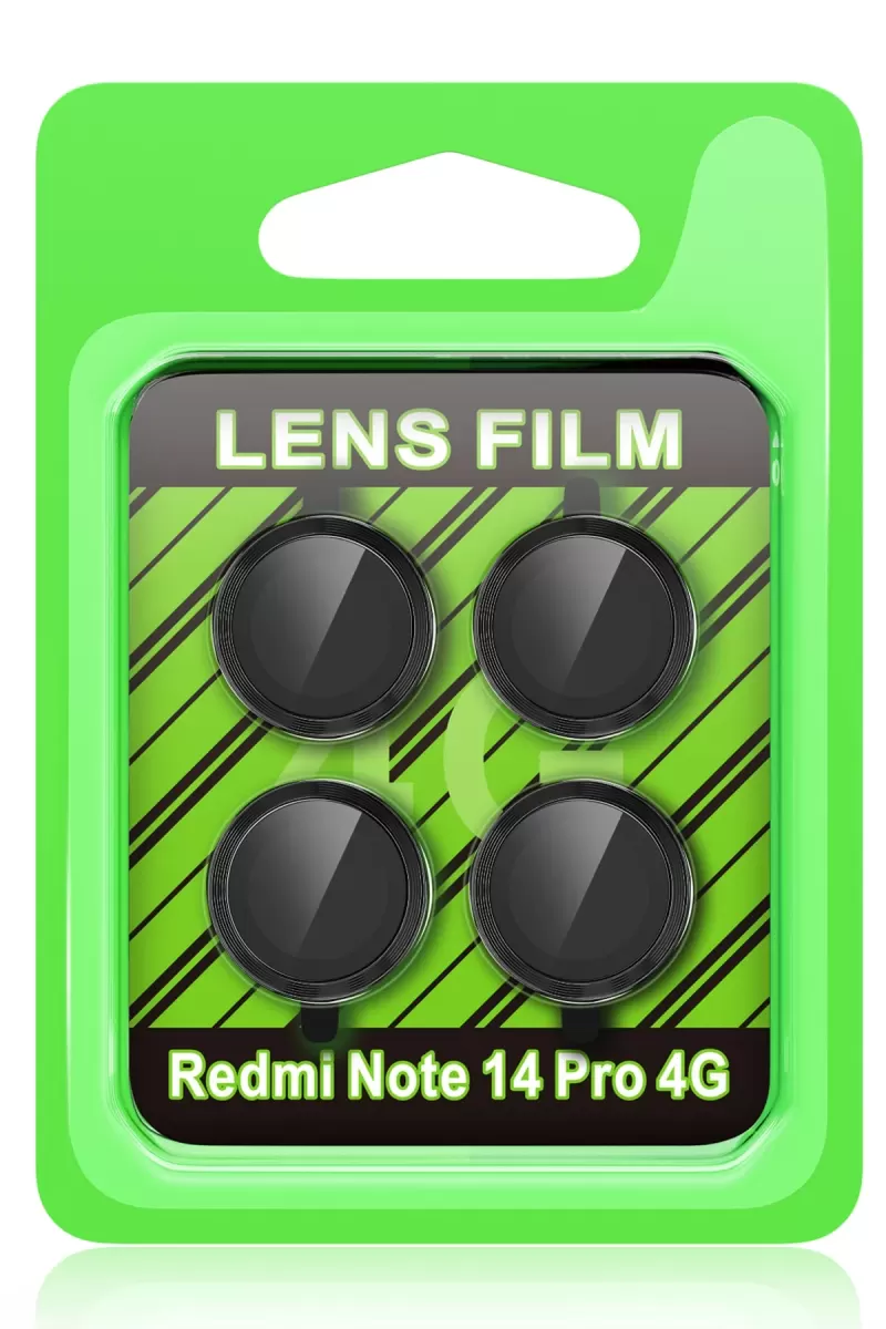 Newface Xiaomi Redmi Note 14 Pro 4G Raze Metal Kamera Lens - Siyah