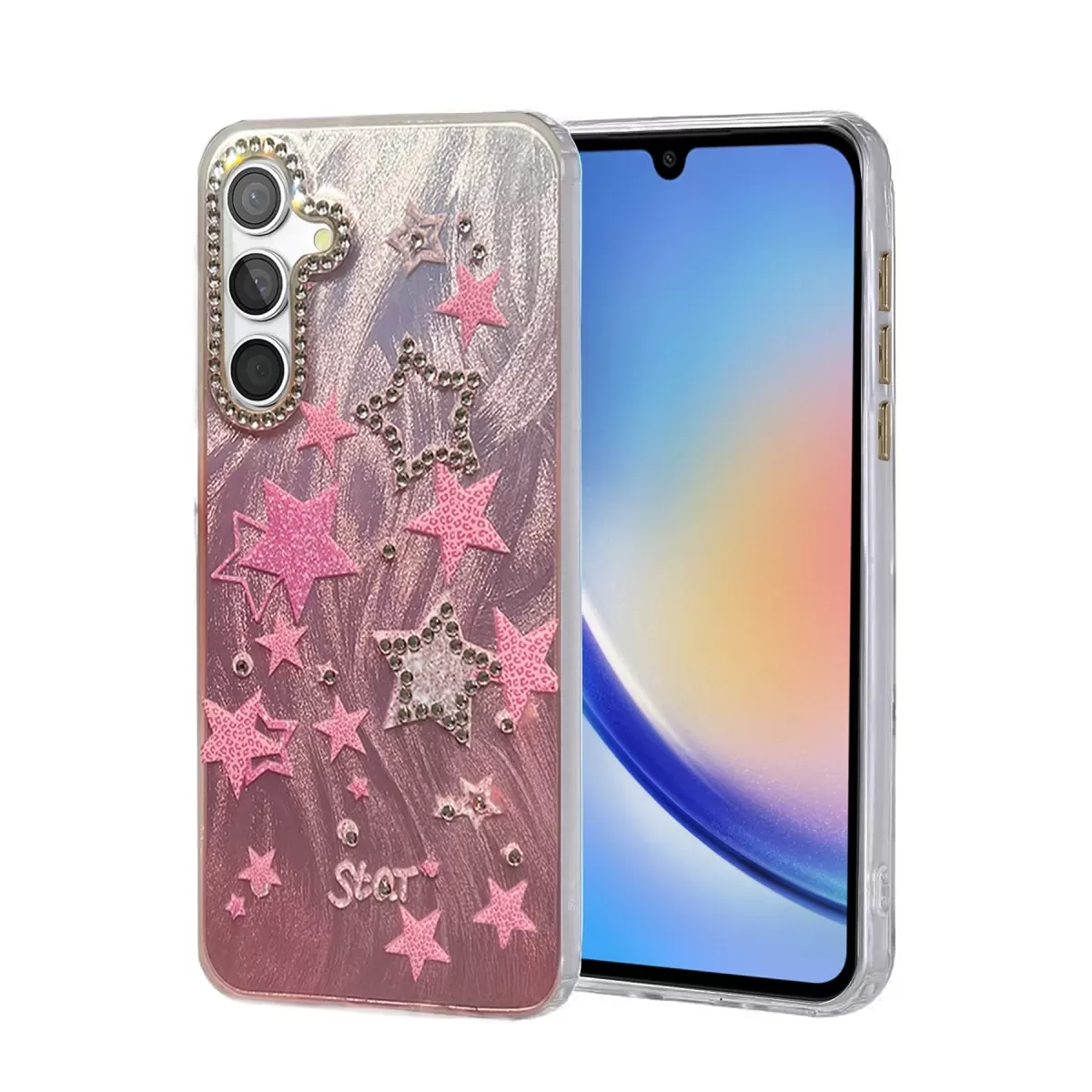 Newface Samsung Galaxy A34 5G Kılıf Blade Aynalı Desenli Kapak - Desen 7