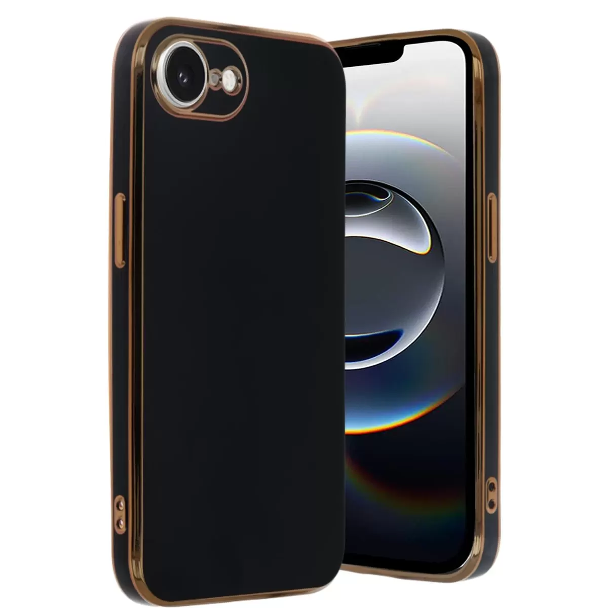 Newface Apple iPhone 16E Kılıf Volet Silikon - Siyah