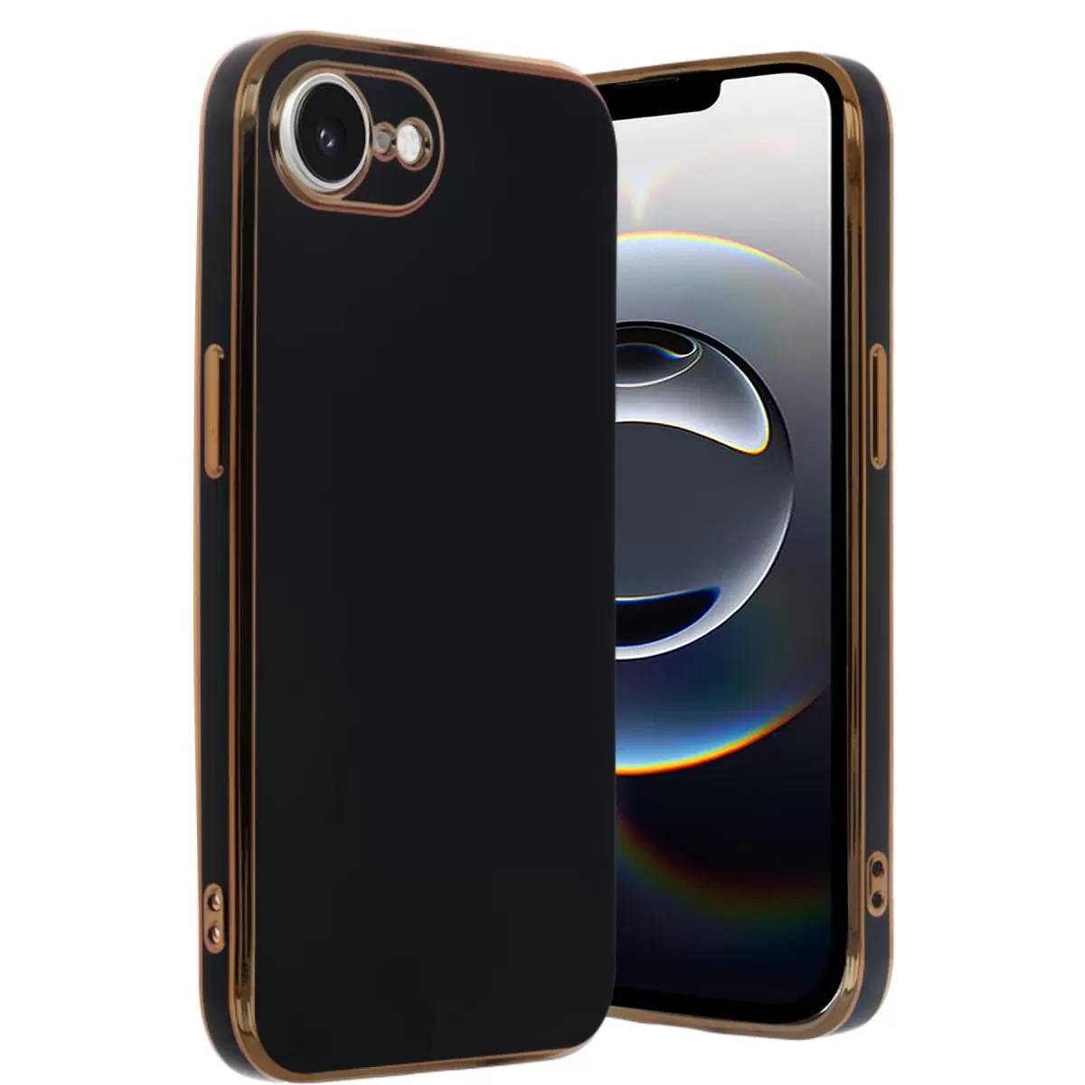 Newface Apple iPhone 16E Kılıf Volet Silikon - Siyah