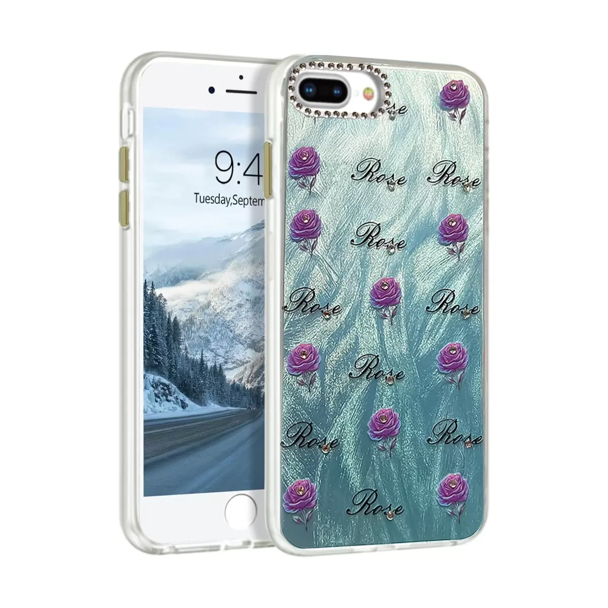 Newface Apple iPhone 7 Plus Kılıf Blade Aynalı Desenli Kapak - Desen 9
