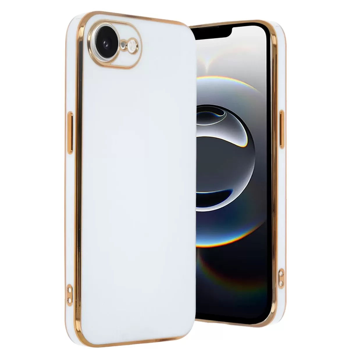 Newface Apple iPhone 16E Kılıf Volet Silikon - Beyaz