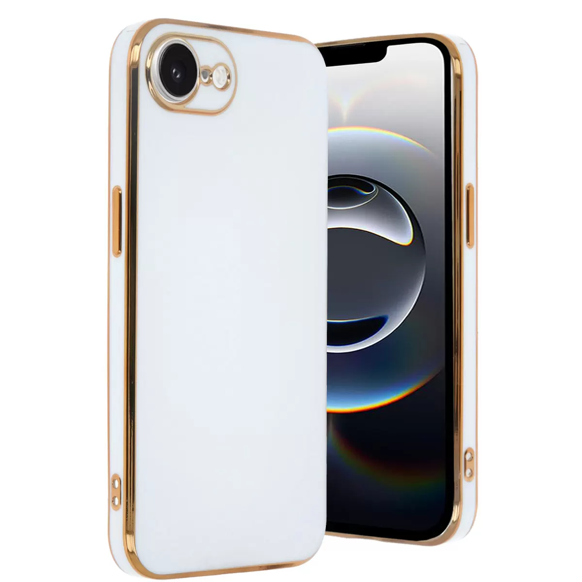 Newface Apple iPhone 16E Kılıf Volet Silikon - Beyaz