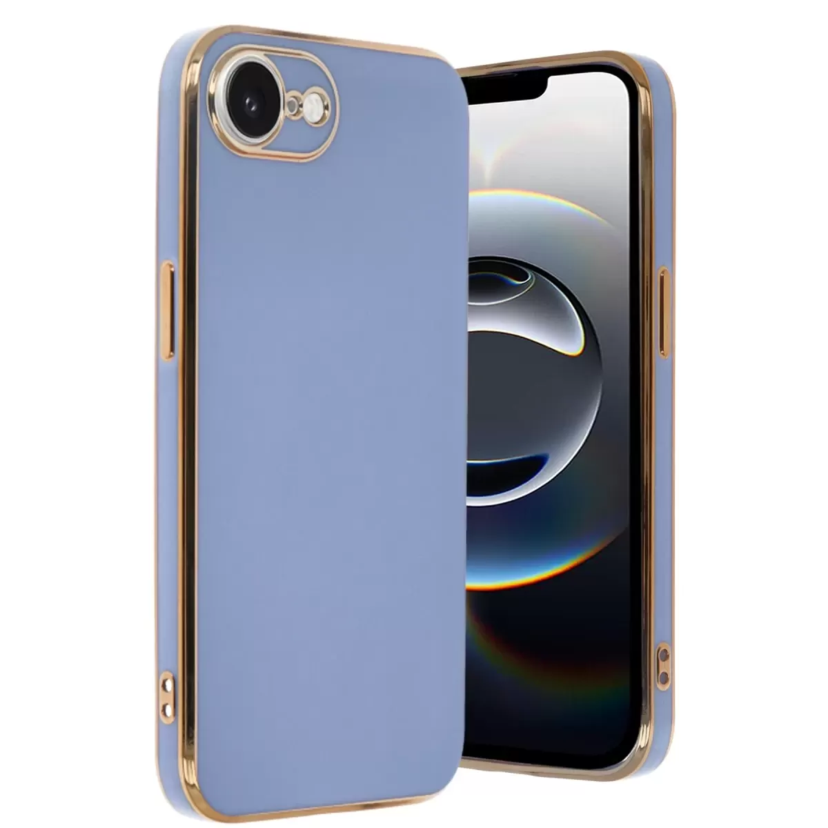 Newface Apple iPhone 16E Kılıf Volet Silikon - Mavi
