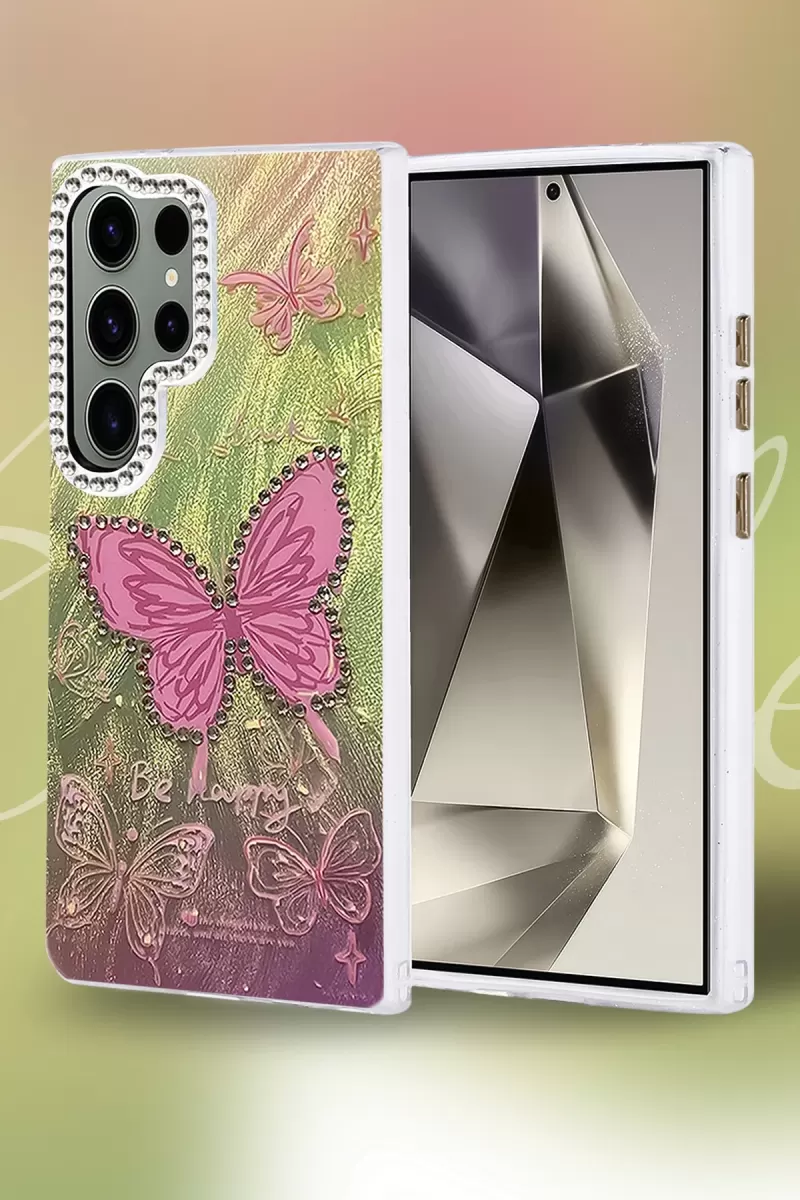 Newface Samsung Galaxy S24 Ultra Kılıf Blade Aynalı Desenli Kapak - Desen 1