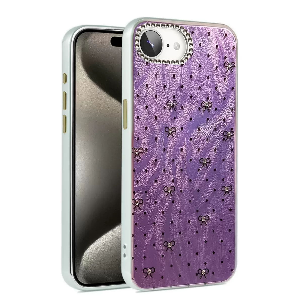 Newface Apple iPhone 16E Kılıf Blade Aynalı Desenli Kapak - Desen 2