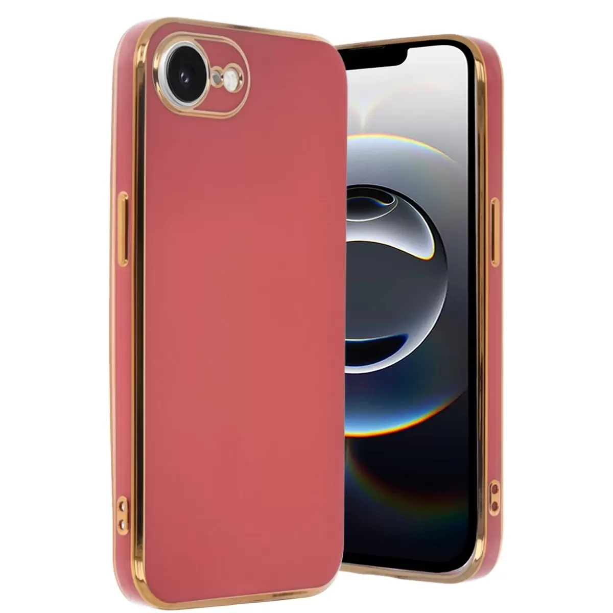 Newface Apple iPhone 16E Kılıf Volet Silikon - Kırmızı