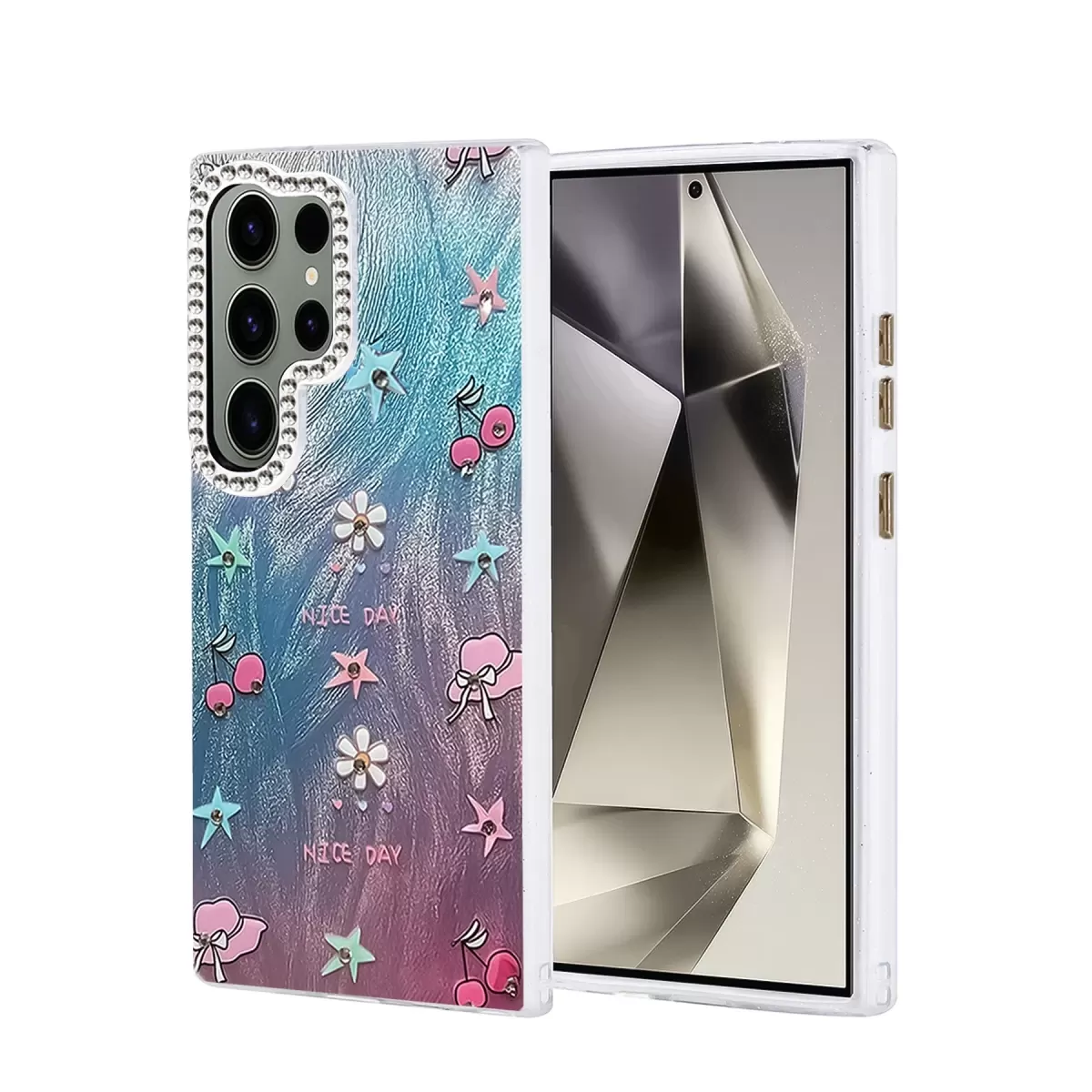 Newface Samsung Galaxy S24 Ultra Kılıf Blade Aynalı Desenli Kapak - Desen 4