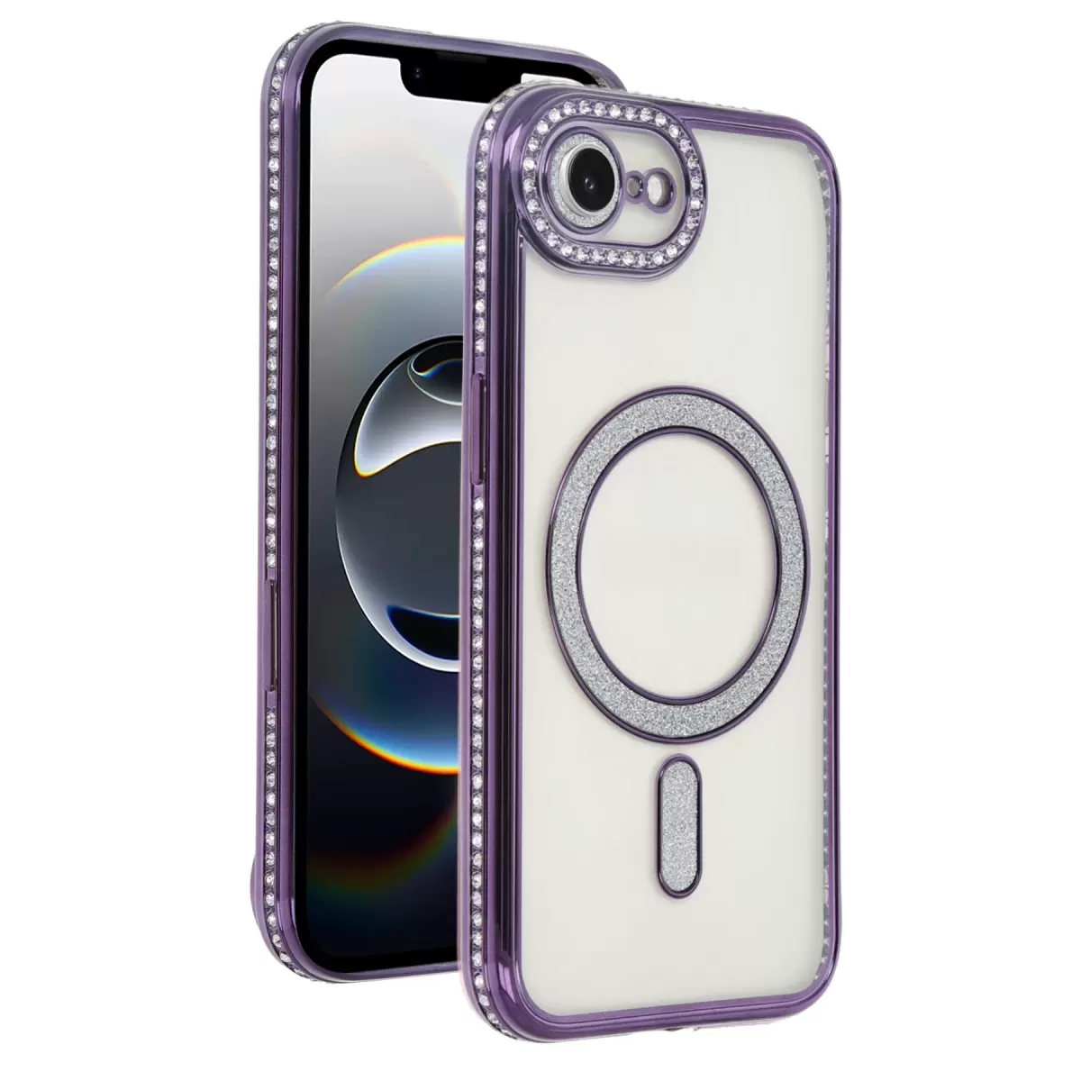Newface Apple iPhone 16E Joke Simli Magneticsafe Kılıf - Derin Mor