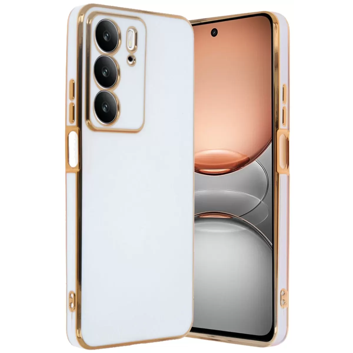 Newface Realme C75 4G Kılıf Volet Silikon - Beyaz
