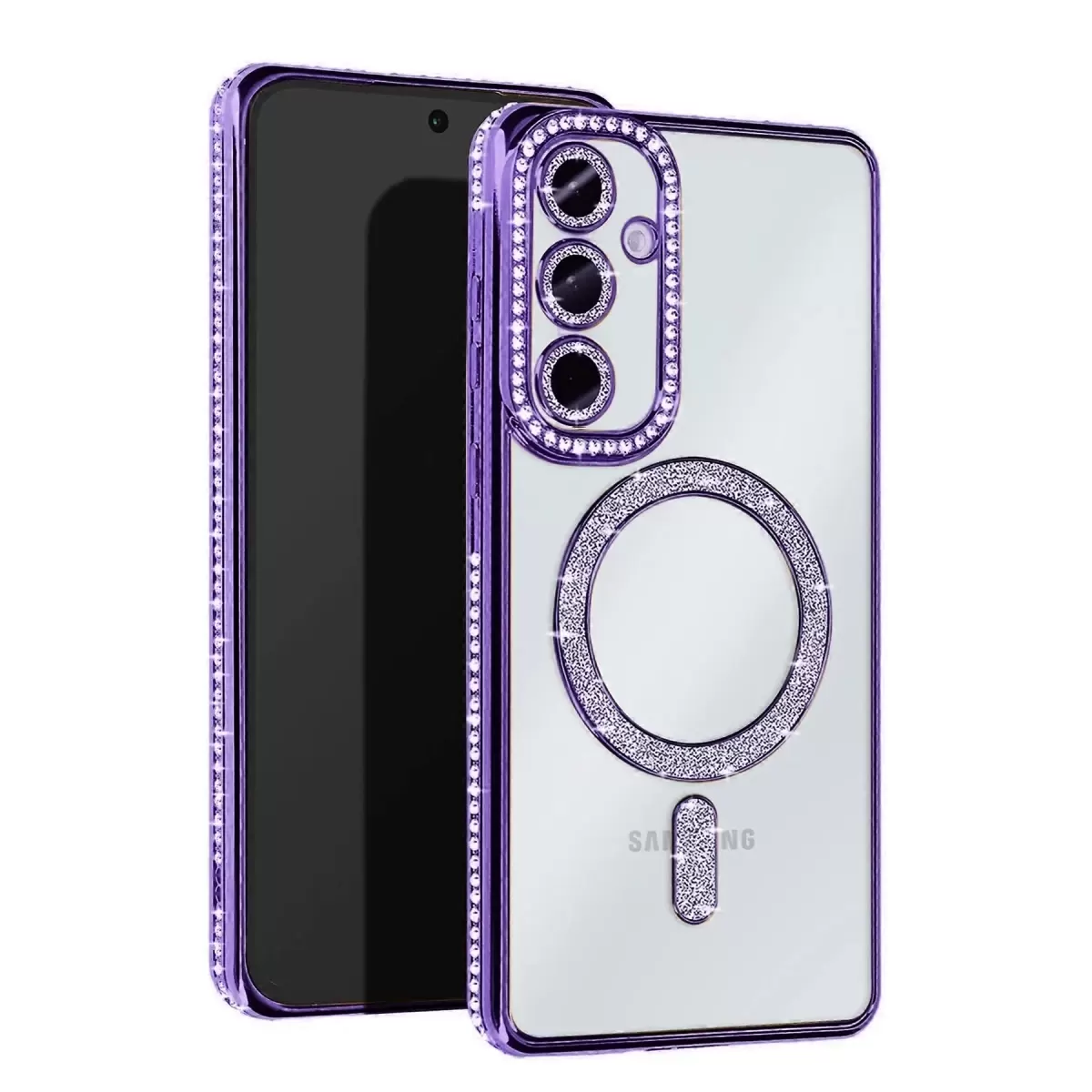 Newface Samsung Galaxy S25 Edge Joke Simli Magneticsafe Kılıf - Derin Mor