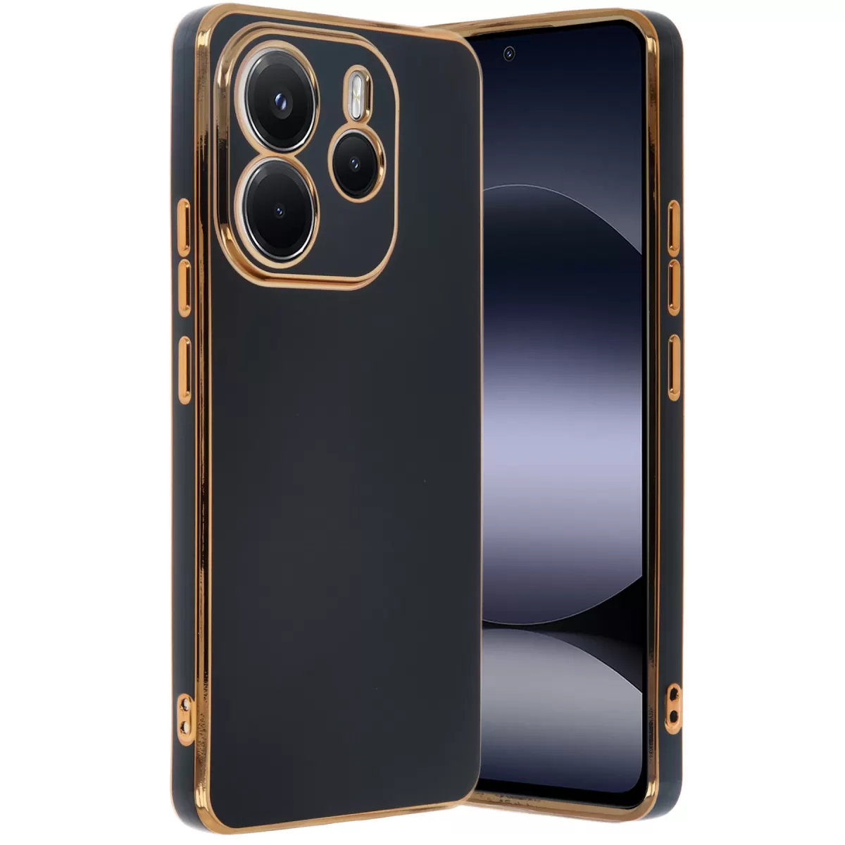 Newface Xiaomi Redmi Note 14 4G Kılıf Volet Silikon - Siyah