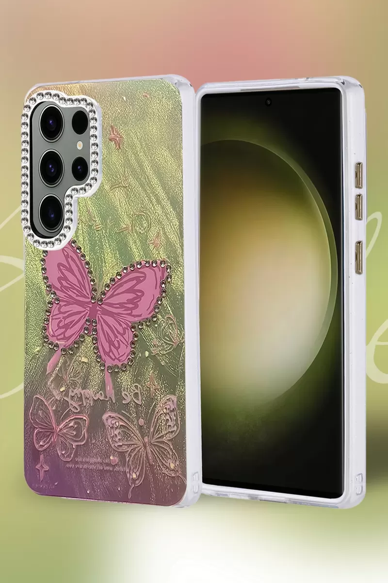 Newface Samsung Galaxy S25 Ultra Kılıf Blade Aynalı Desenli Kapak - Desen 2